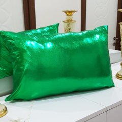Lame Kumaş Kırlent Kılıfı Yeşil 35x55cm