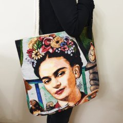 Frida Goblen Dokuma Kumaş Heybe Çanta