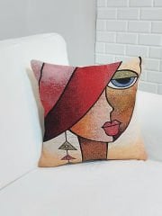 Goblen Dokuma Kırlent Kılıfı 43x43cm