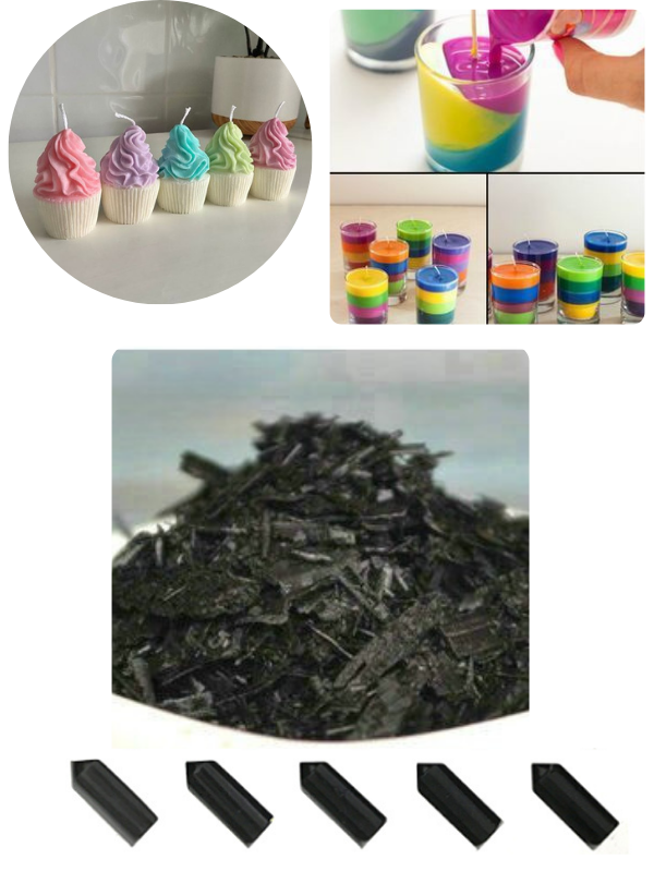 Organik Soya Wax Parafin Pigment  Mum Boyası Black1 gr