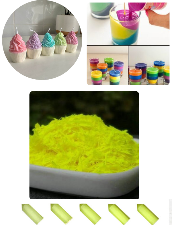 Organik Soya Wax Parafin Pigment  Mum Boyası Neon Yellow1 gr