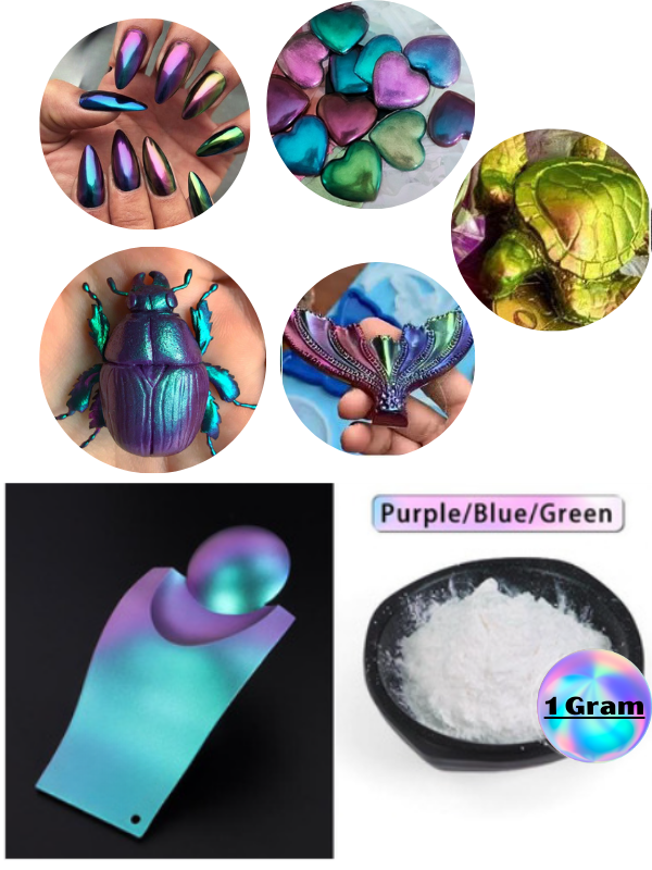 Chameleon Bukalemun Pigment Boya Purple-Blue-Green 1 gr