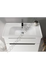 TURKUAZ Cerastyle Frame Etajerli Lavabo 90x45 Cm