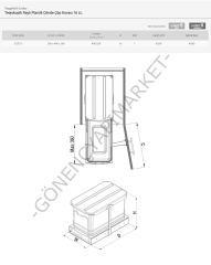 Starax S-2573-G Teleskopik Raylı Plastik Gövde Çöp Kovası Gri 16 Lt