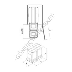 STARAX S-2392 Teleskopik Raylı Plastik Gövde Çöp Kovası 12+12 lt