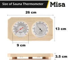 Ahşap Termometre-Higrometre