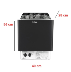 Misa Sauna Sobası  9 kW Dijital Kontrol Panelli