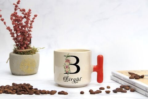 İSME ÖZEL (B) HARFLİ LATTE KUPA