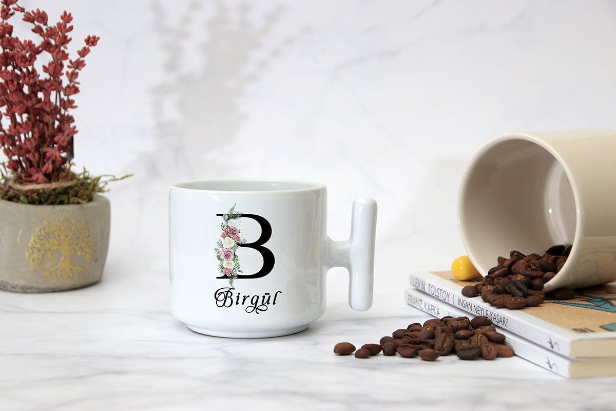 İSME ÖZEL (B) HARFLİ LATTE KUPA