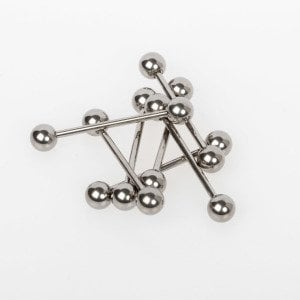 Piercing Titanyum Dil 5mm Top 1.6mm Bar İlk Delim