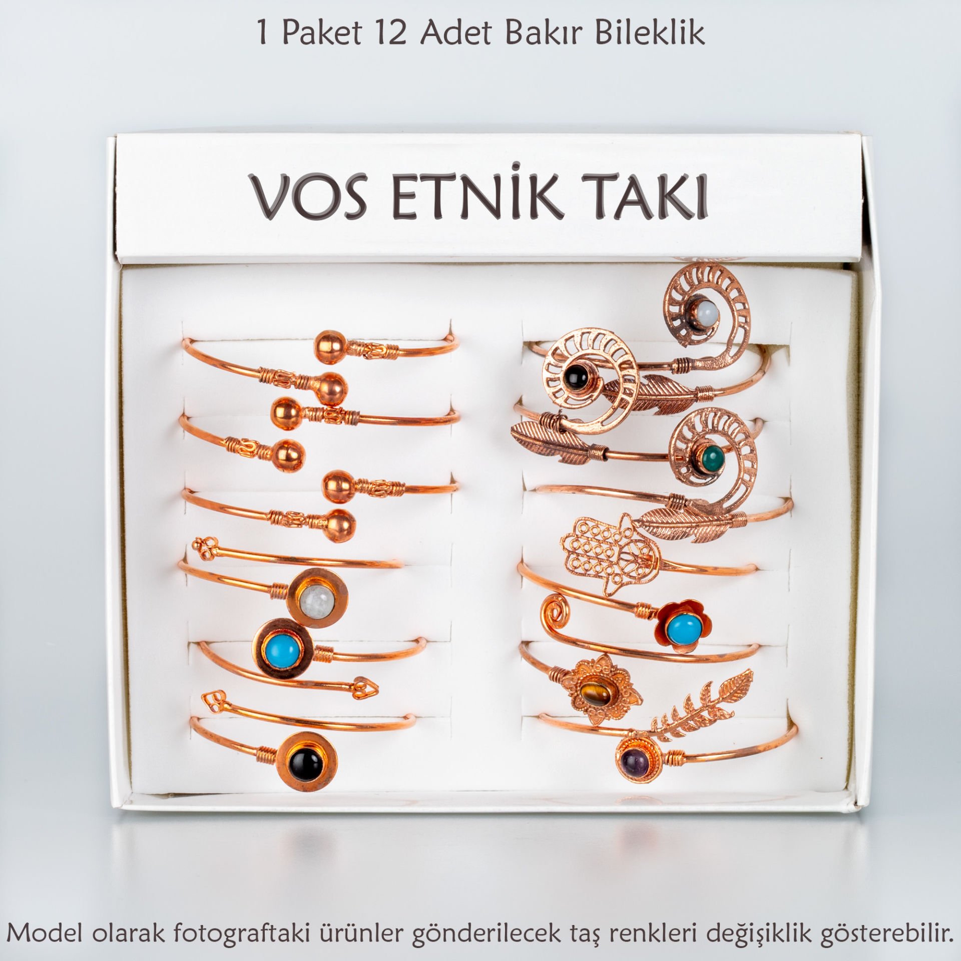 Bakır Bileklik Paket 12 Adet