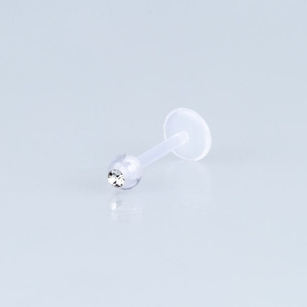 Piercing Labret Bioplast 3.5mm Taşlı Top