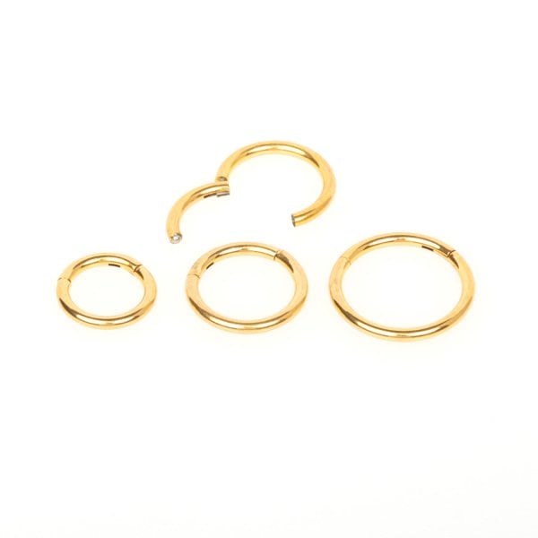 Halka Piercing Sarı 1.2mm Segment