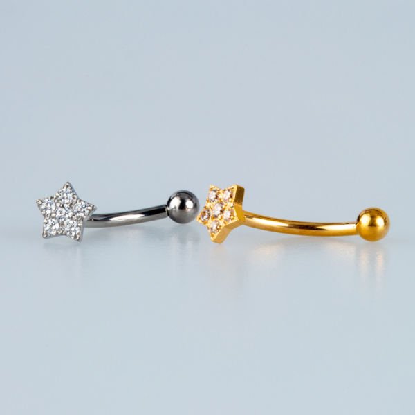 Piercing Titanyum Rook Yıldız