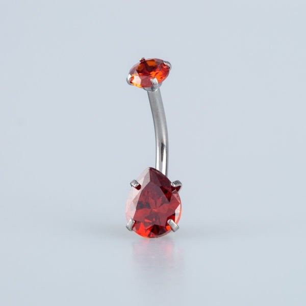 Piercing Göbek 8mm Damla Taş
