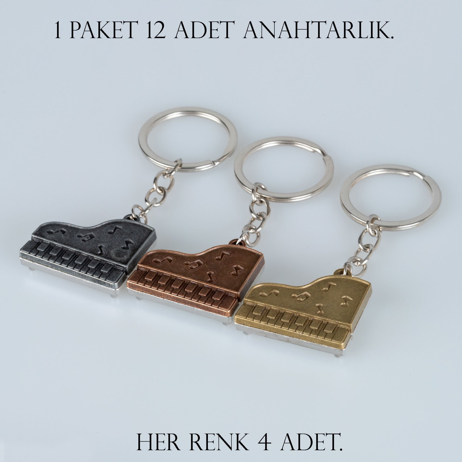 Anahtarlık Piano Paket 12 Adet