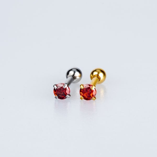Piercing Tragus Yuvarlak 3mmTaş