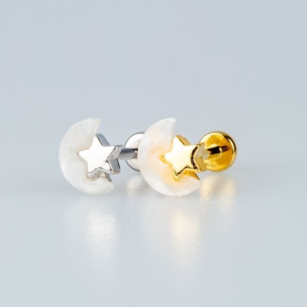 Piercing Tragus Kalp Ay Yıldız