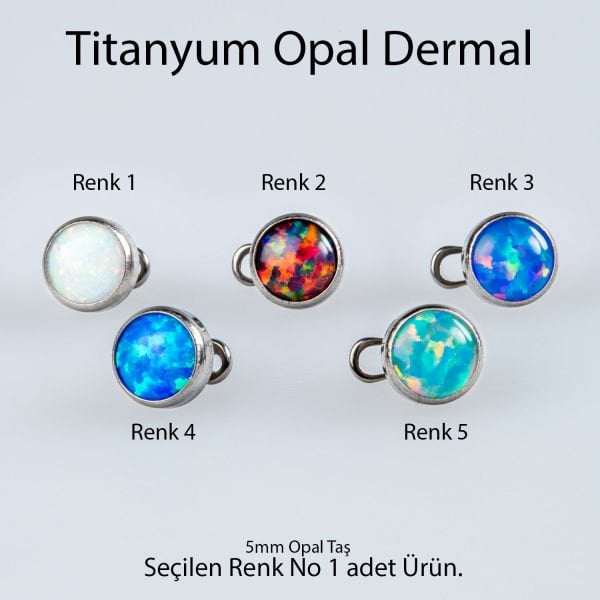 Piercing Dermal 5mm Opal