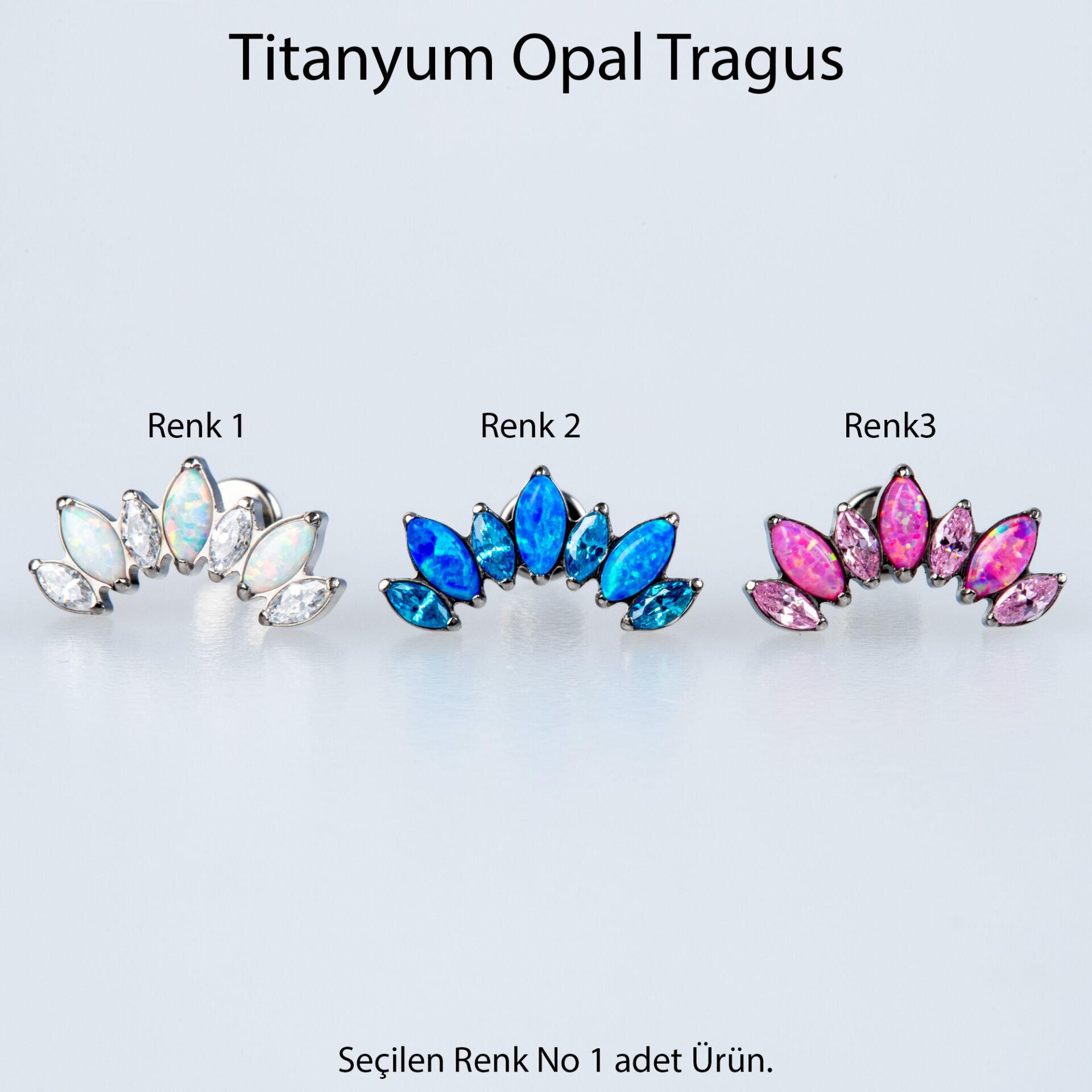 Piercing Titanyum Tragus Opal