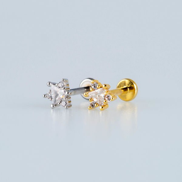 Piercing Tragus Üçgen Taş