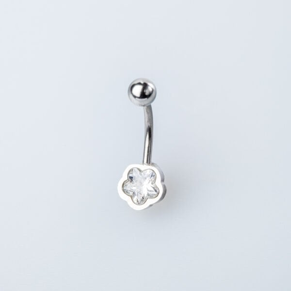 Piercing Çelik Göbek Yıldız Taşlı