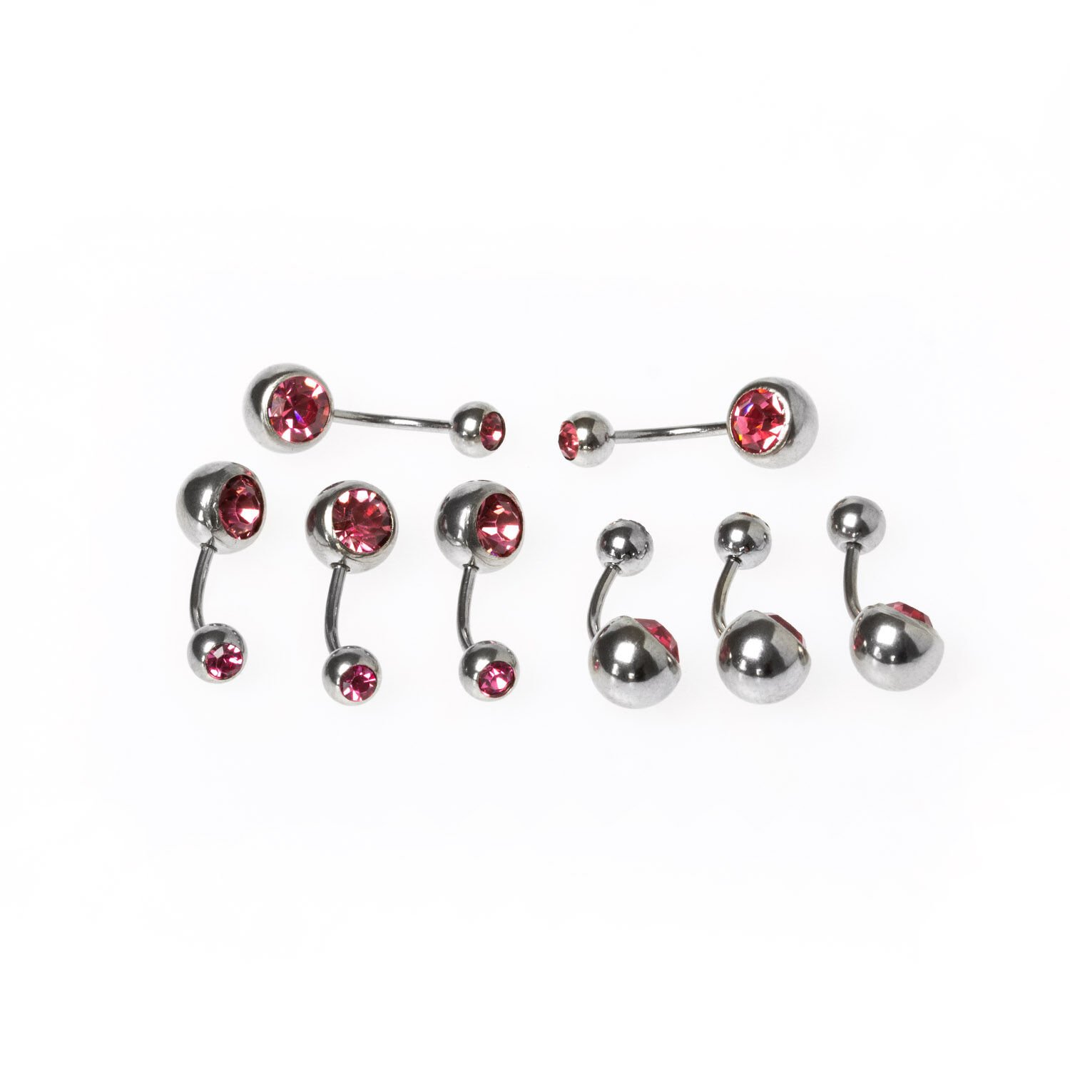 Piercing Göbek Renli Taşlı İlk Delim 10mm.