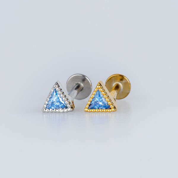 Piercing Tragus 4mm Üçgen Taş