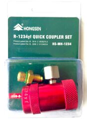 Hongsen - HS-MH-1234 - R1234yf için yüksek basınç araç klima şarj vanası. M12*1.5-1/4 adaptörü ile