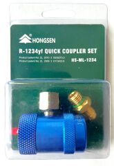 Hongsen - HS-ML-1234 - R1234yf için alçak basınç araç klima şarj vanası. M12*1.5-1/4 adaptörü ile