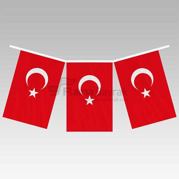 Dikdörtgen Süsleme Türk Bayrağı