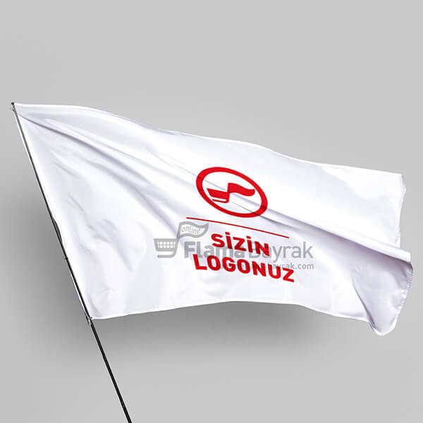 Beyaz Sizin Logonuz Sopalı Bayrağı