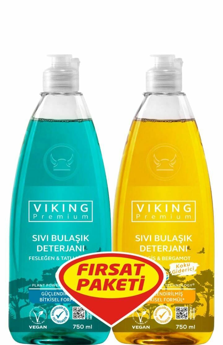 VİKİNG SIVI ELDE BULAŞIK DETERJANI 2 Lİ FIRSAT PAKETİ 750 ML