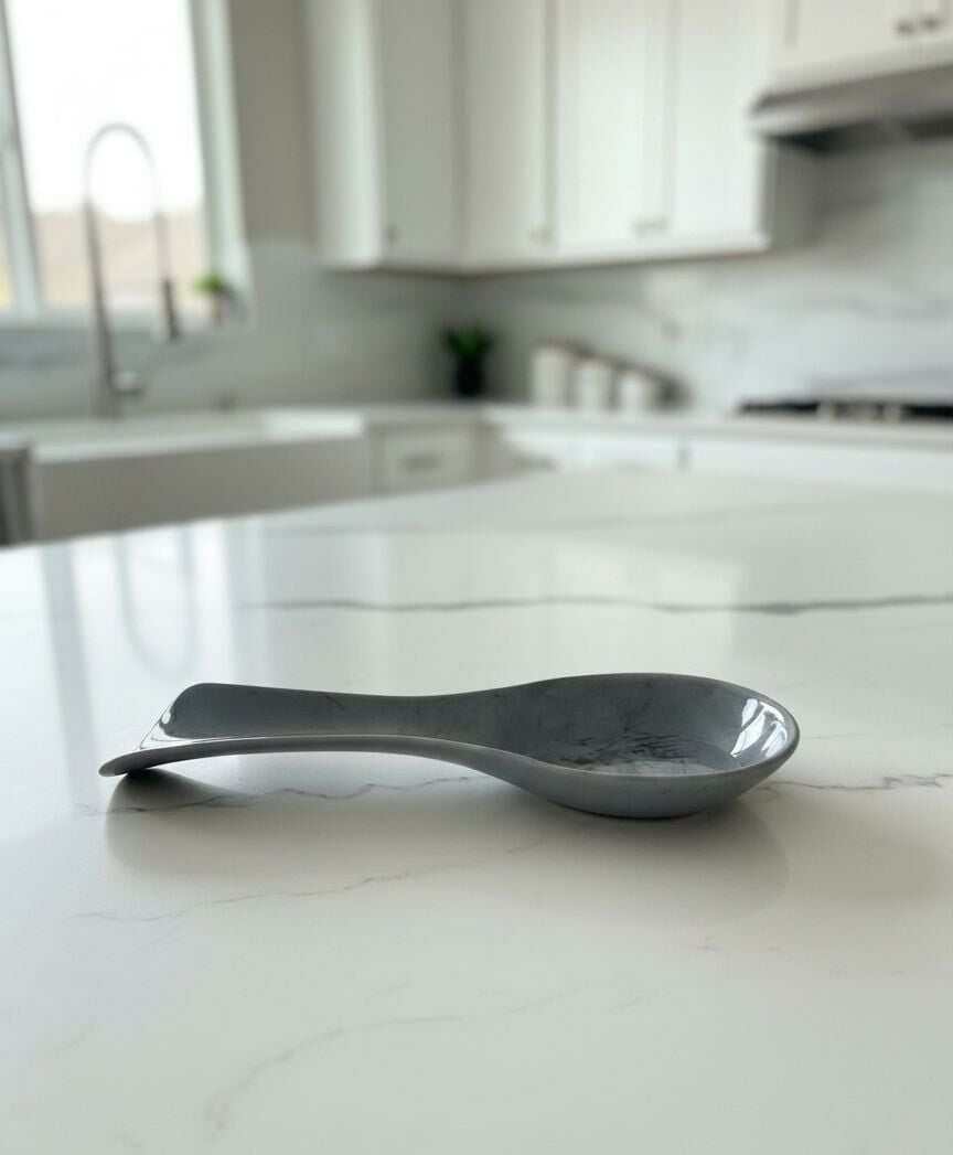 Okyanus Home Mermer Desen Kepçe Kaşık Altlığı