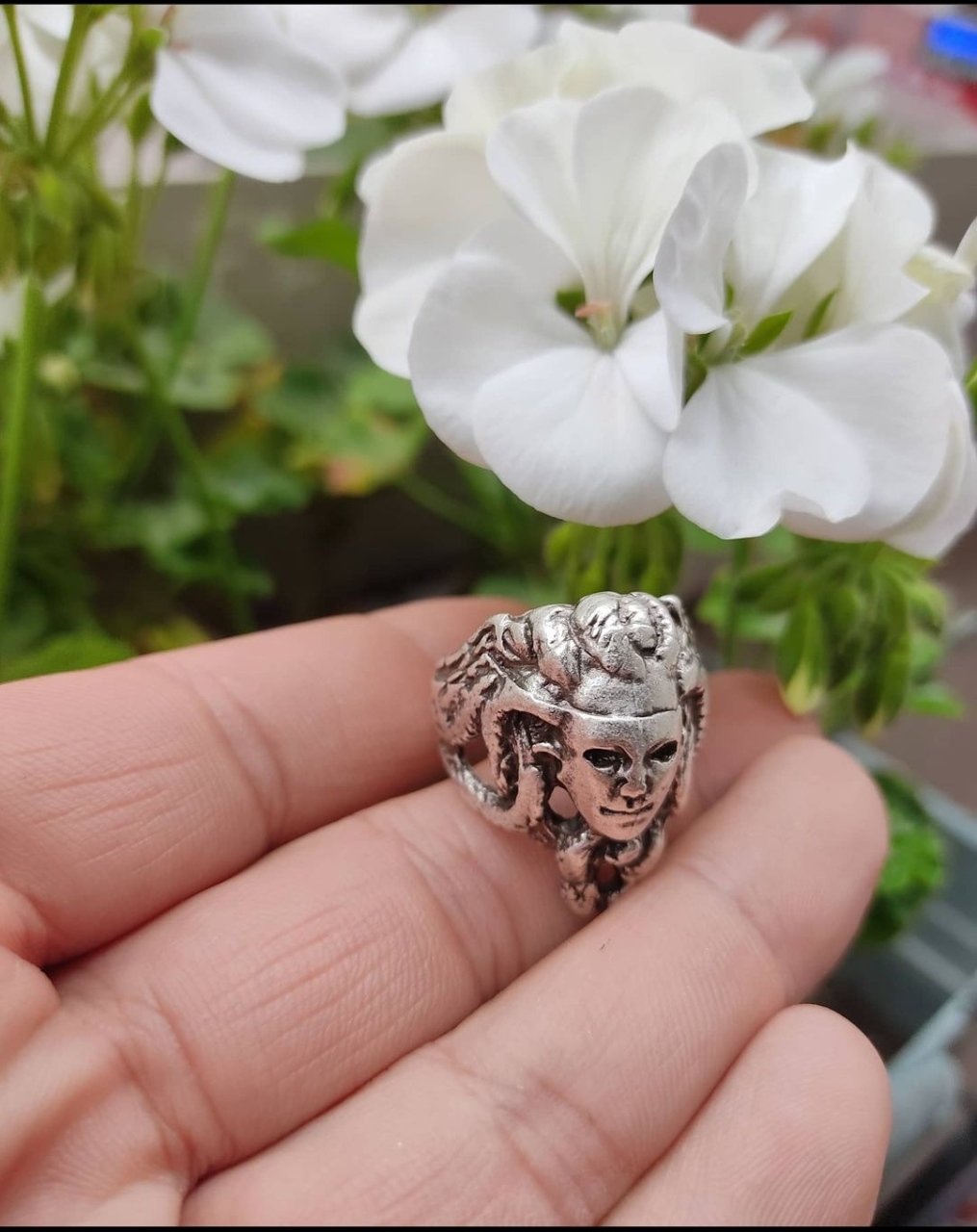 Antik Gümüş Kaplama Ayarlanabilir Unisex Pirinç Döküm Yüzük