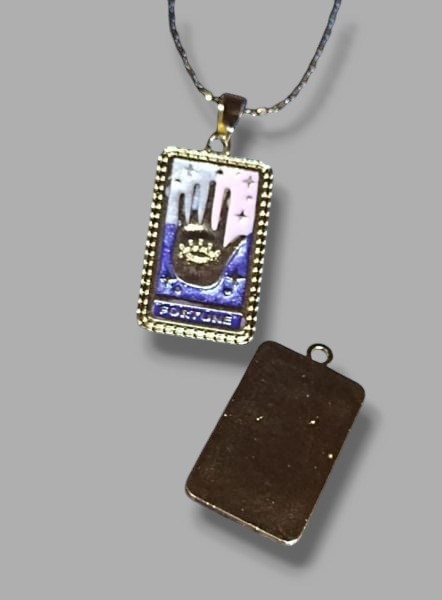 Altın & Rodyum Kaplama Kader Tarot Kartı Kolye Ucu