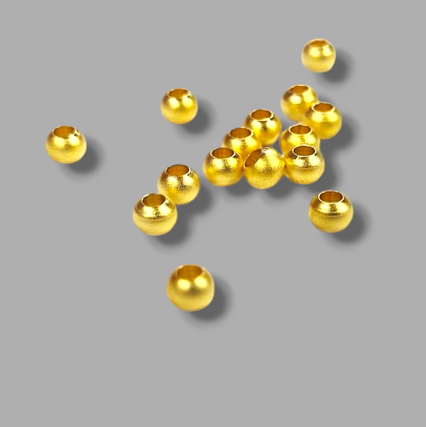 4 mm Mat Altın Kaplama Pirinç Top