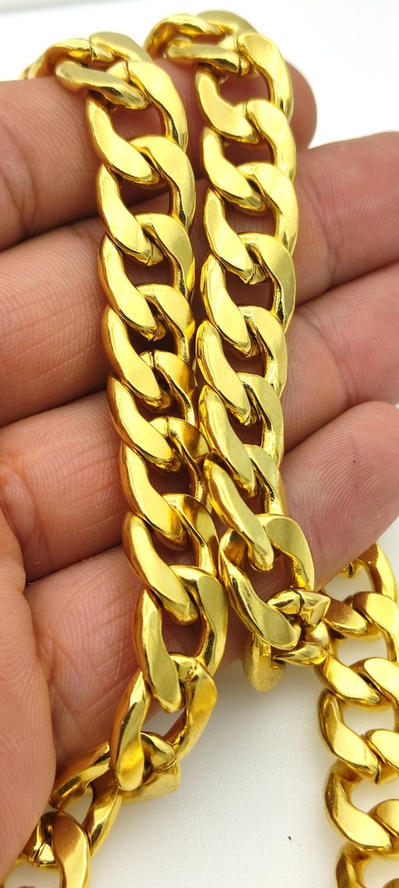 15 x 12 mm Altın Kaplama Zincir