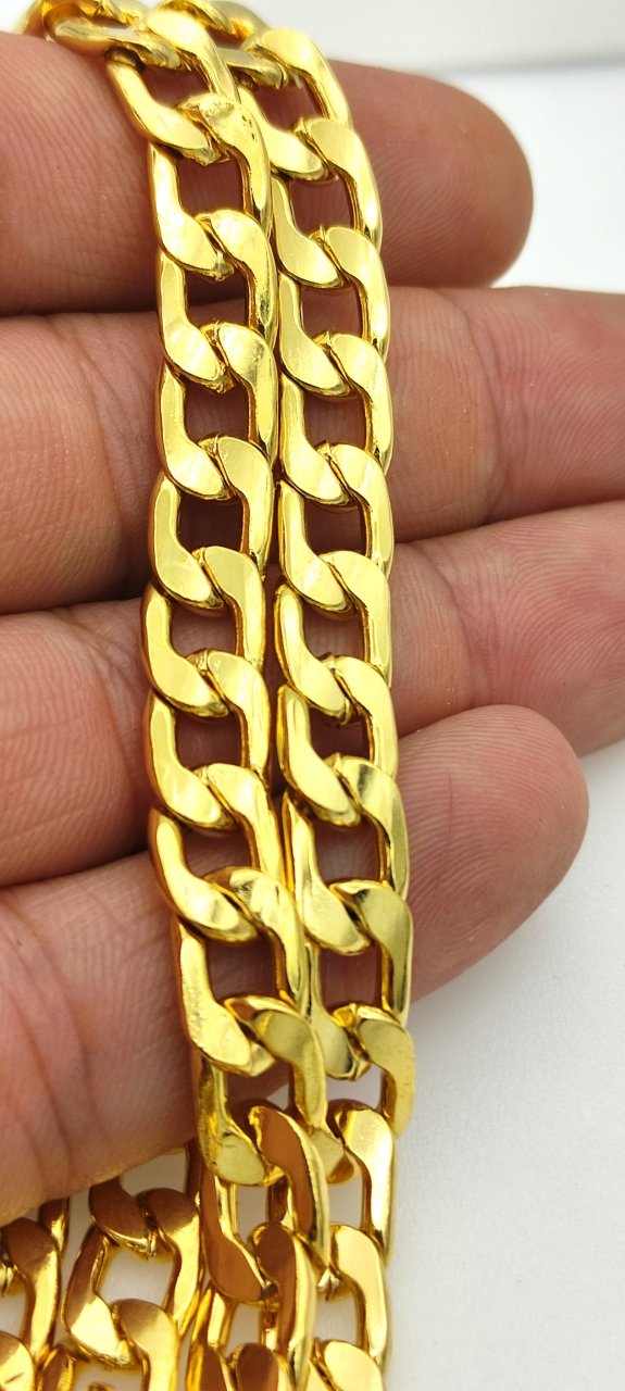 12 x 8 mm Altın Kaplama Zincir