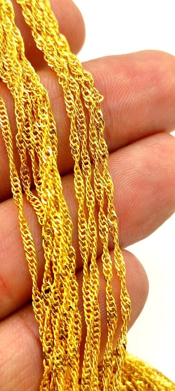 1,5 mm Altın Kaplama Halat Zincir