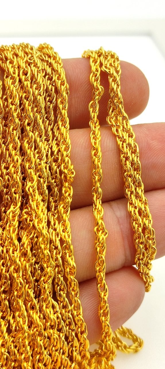 2,5 mm Altın Kaplama Halat Zincir