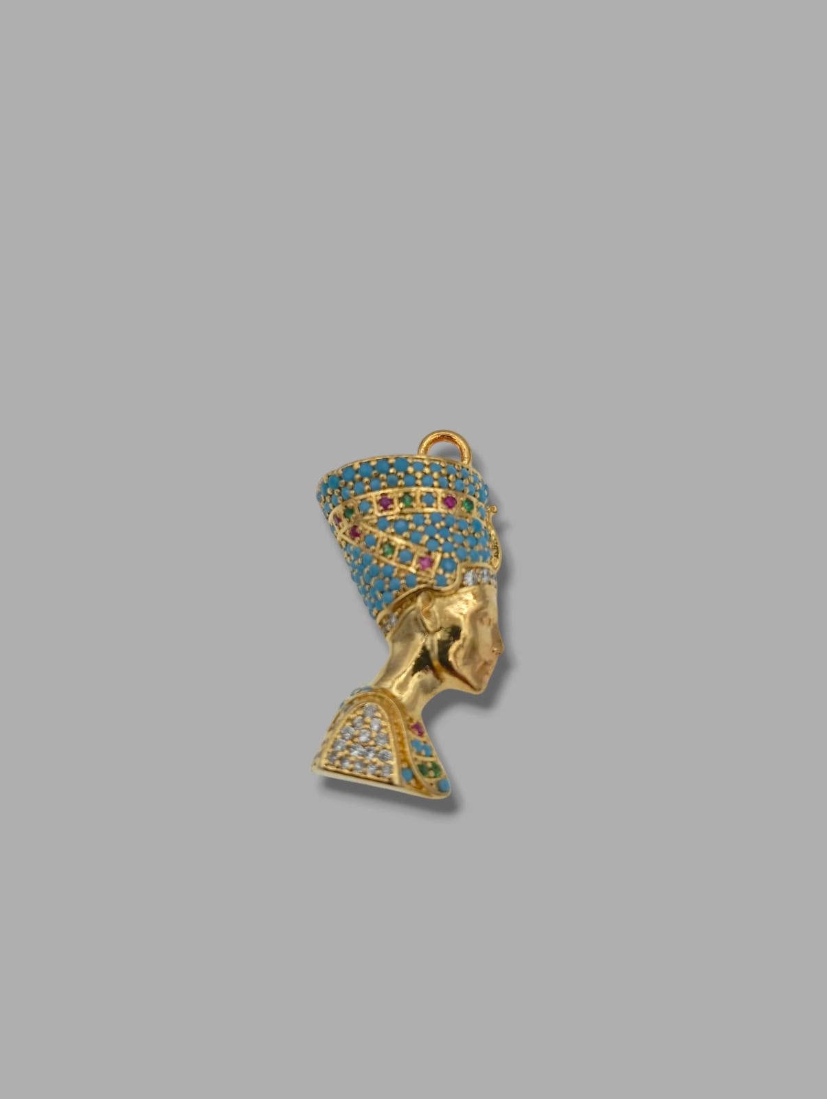 Altın Kaplama Taşlı Nefertiti Sallantı