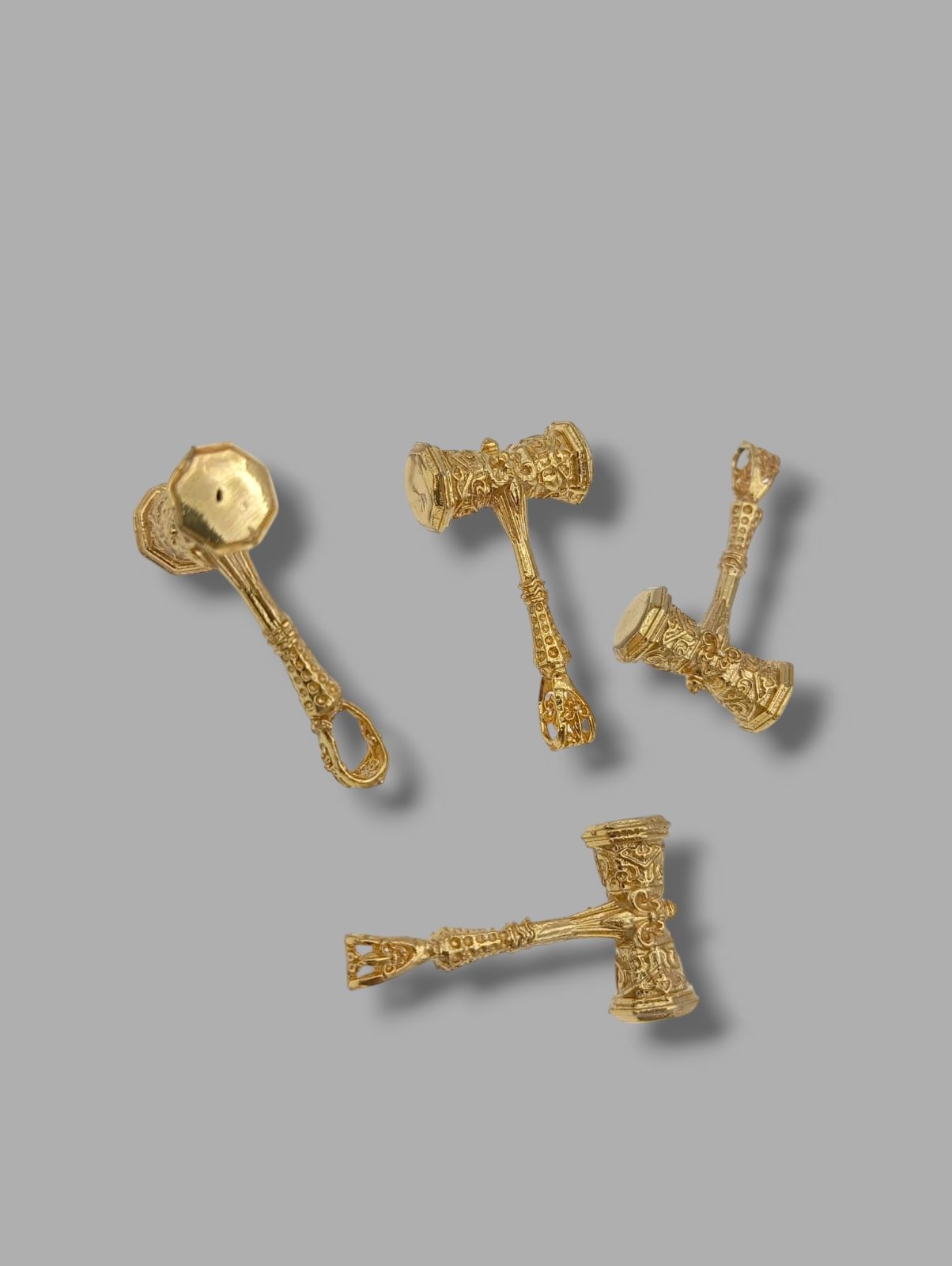 Garantili ve Alerji Yapmaz Altın Kaplama Mjolnir (Thor'un Çekici) Sallantı