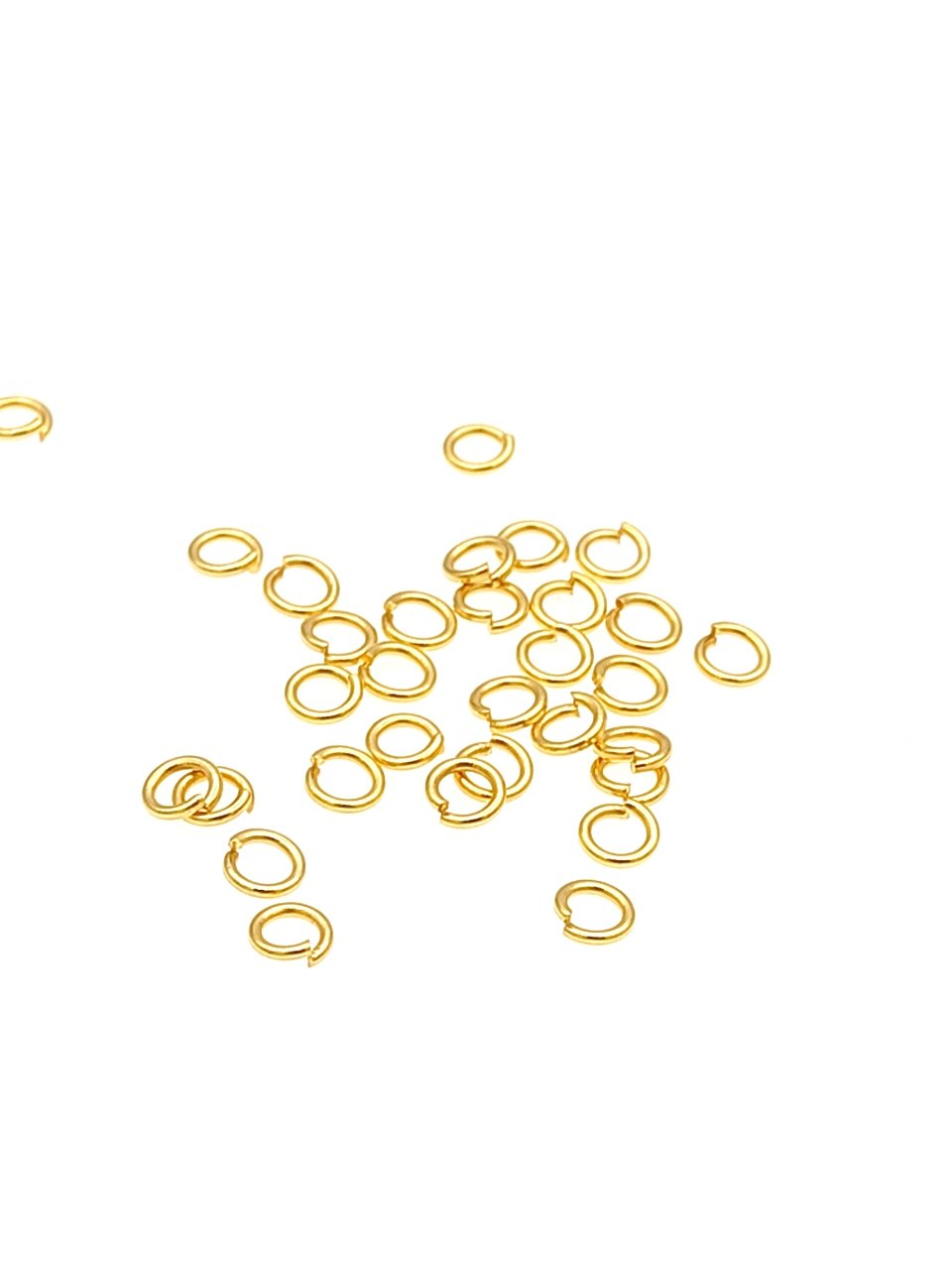 0,80 x 6 mm Altın Kaplama Prinç Halka