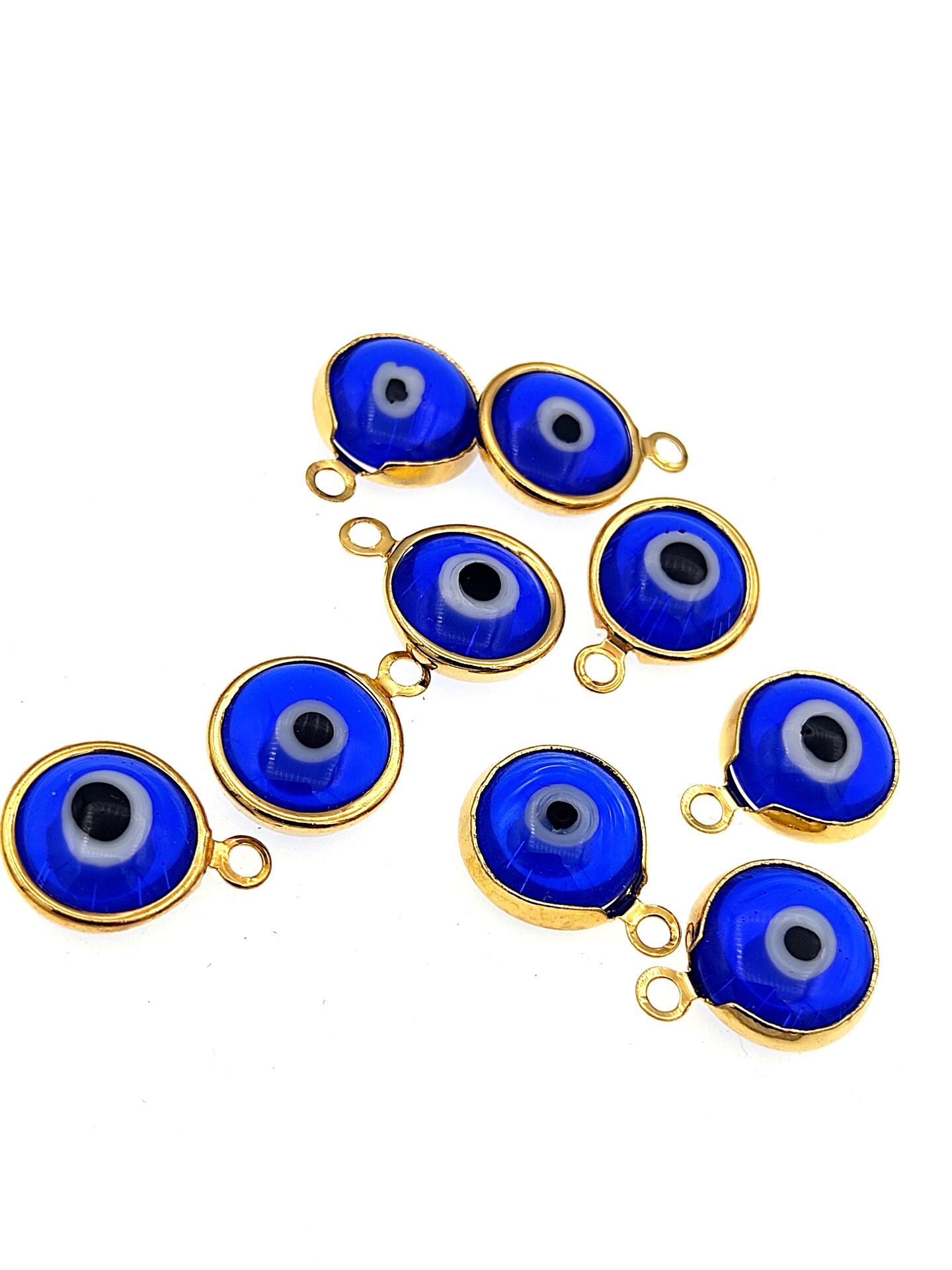 Altın Kaplama 10 mm Göz Sallantı Lacivert