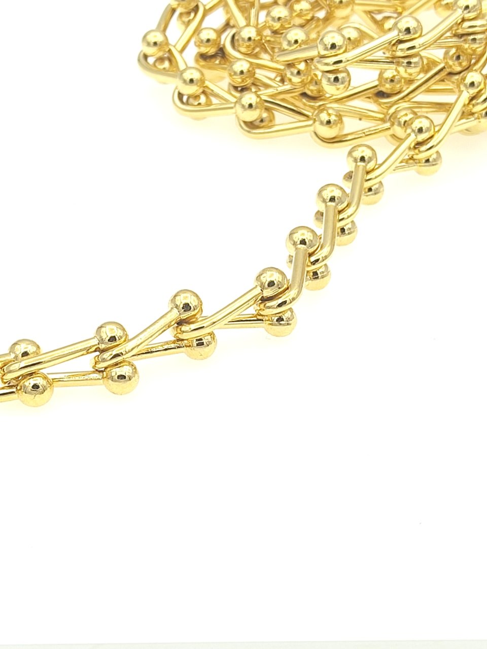 10 mm Altın Kaplama Burgu Tiffany Zincir