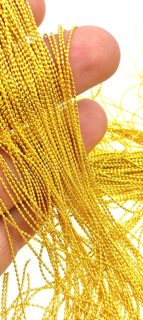 0,8 mm Altın Kaplama Top Zincir