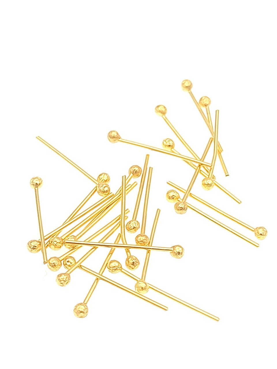 0,60 x 20 mm Altın Kaplama Top Başlı İğne