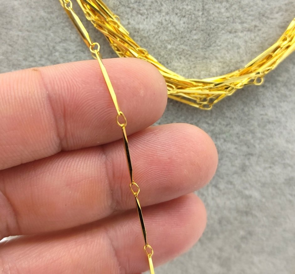 0,80 x 15 mm Altın Kaplama Zincir