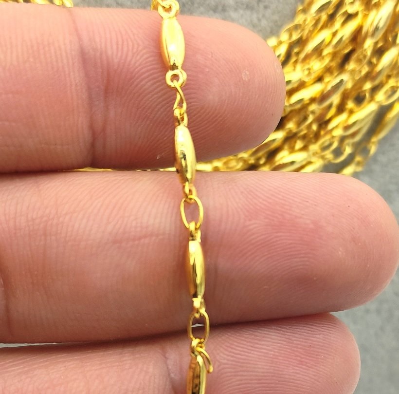 2,5 mm Altın Kaplama Zincir